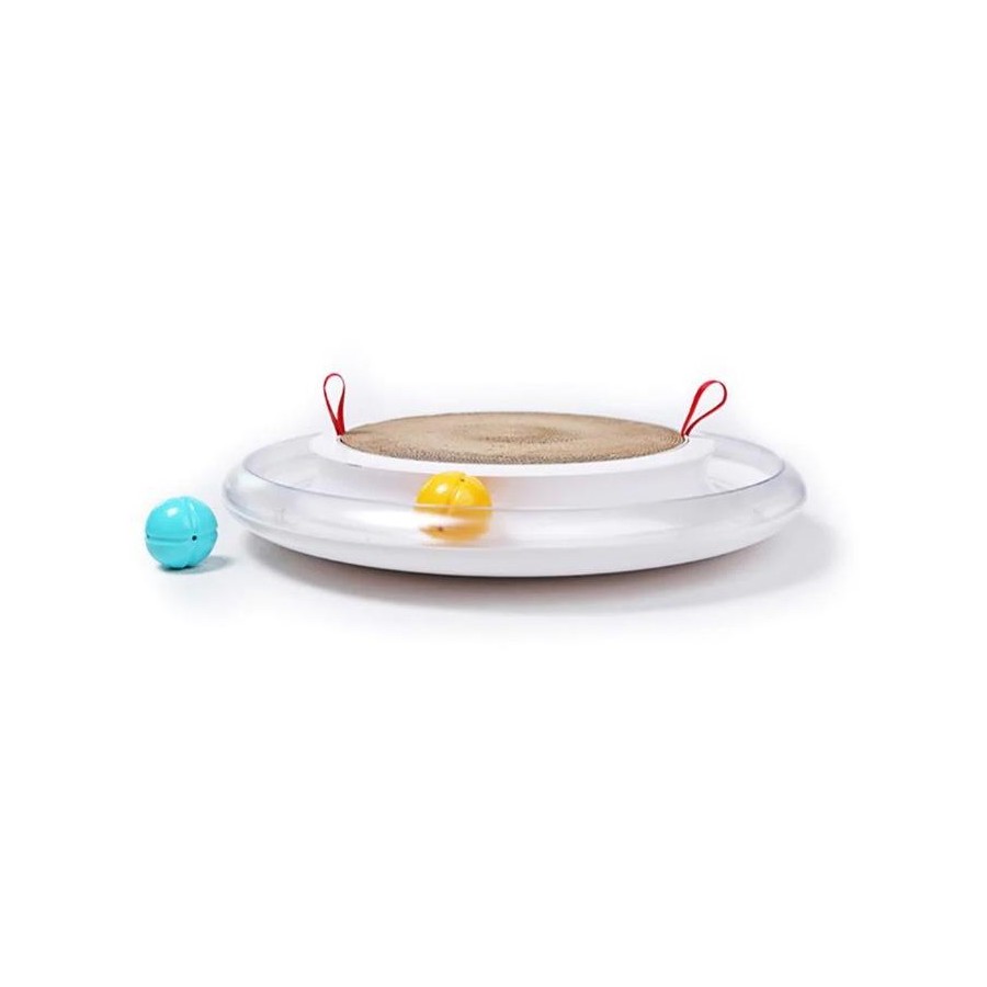 Pet Cat Tunnel Toy Scratcher Interactive Activity Play Large with Catnip Balls
