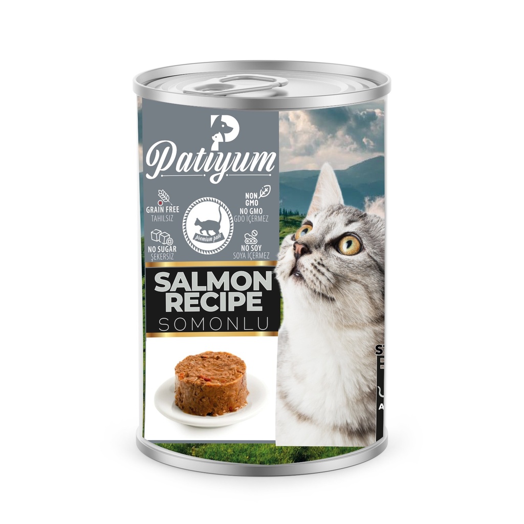 باتي يم | طعام باتيه رطب للقطط البالغة بالسالمون | 400 جم