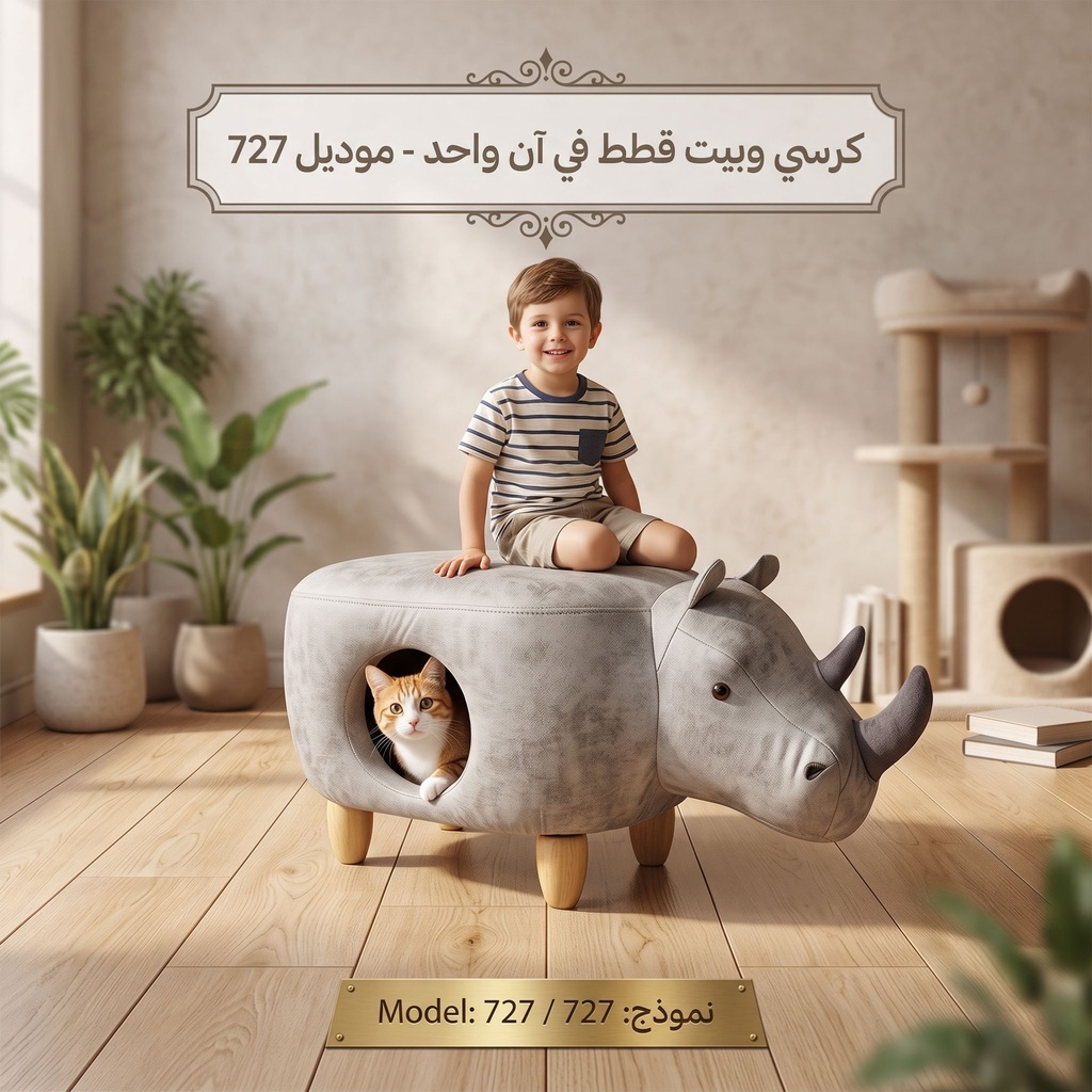 Cat House & Stool | A-727