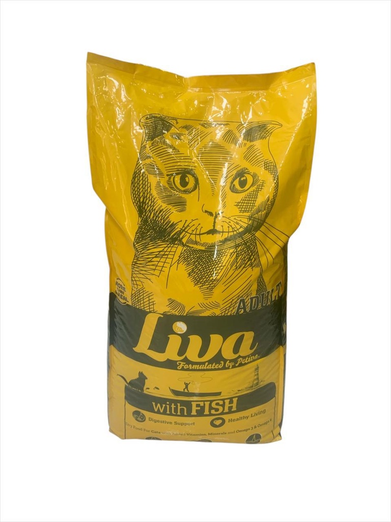 Liva Adult Dry Cat Food With Fish- 20kg