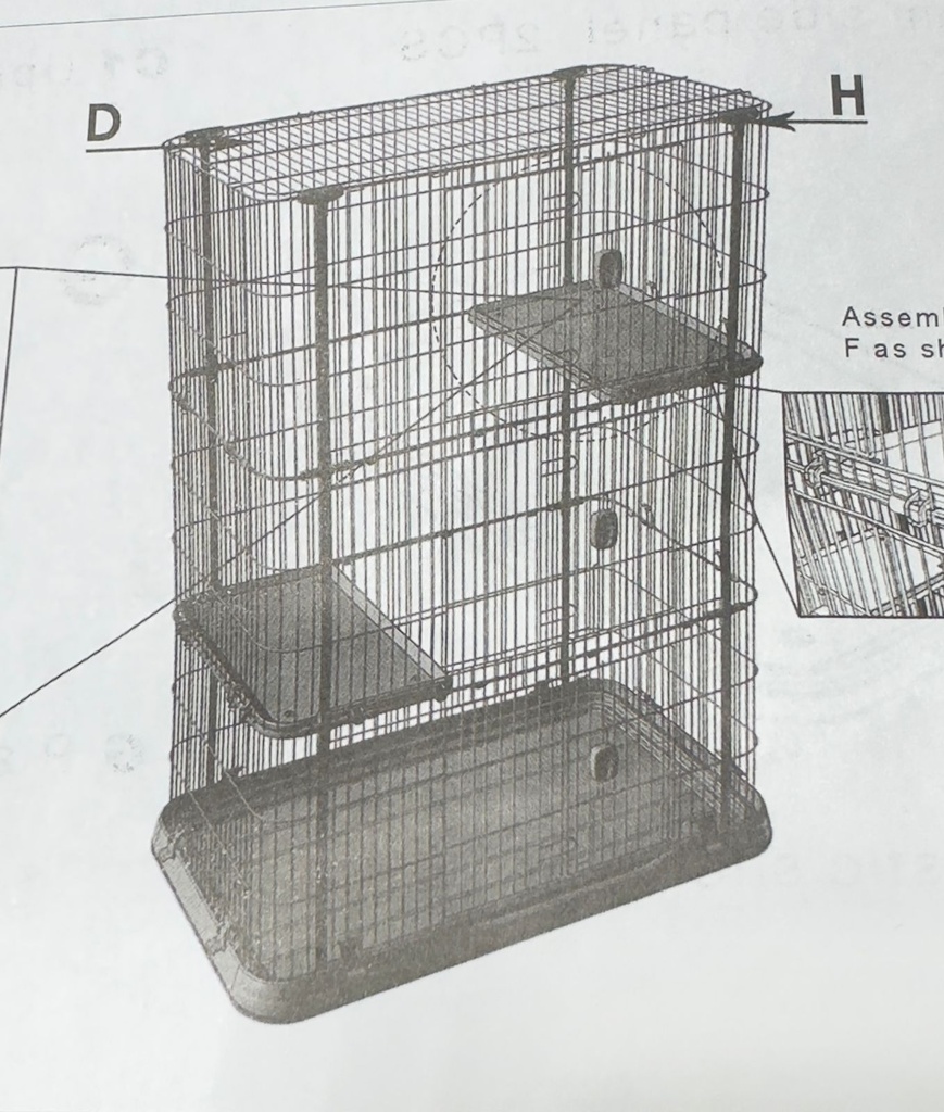 [C502L] قفص القطط C502L