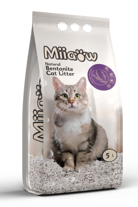 مياوو !!! رمل قطط  برائحة الافندر  5 لتر