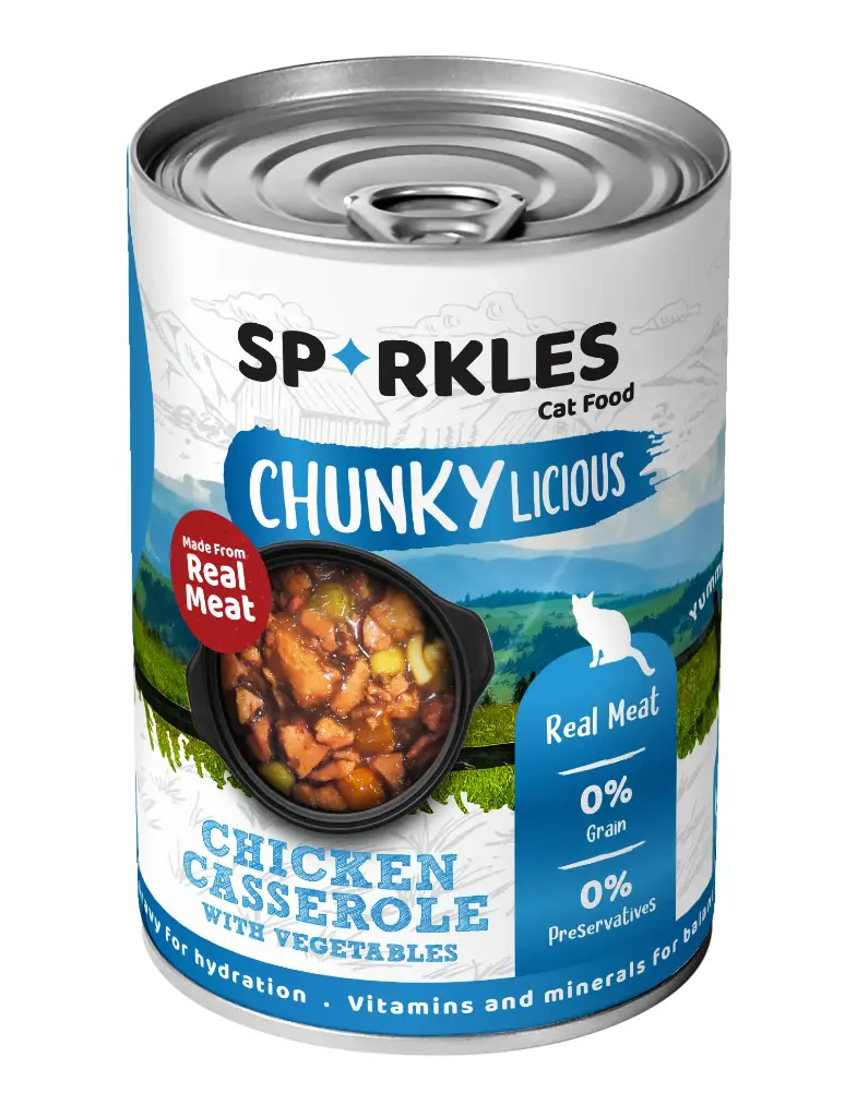 سباركليز | غذاء للقطط طاجن دجاج معلب مع خضراوات | 400غم