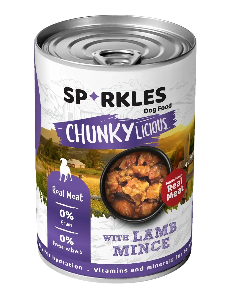 سباركليز | لحم ضأن مفروم معلب للكلاب في المرق | 400غم