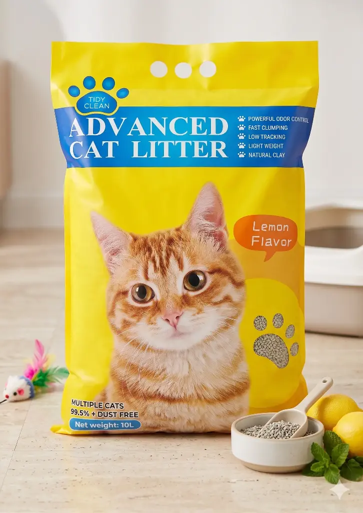 رمل لفضلات القطط ادفانس برائحة الليمون 10 لتر