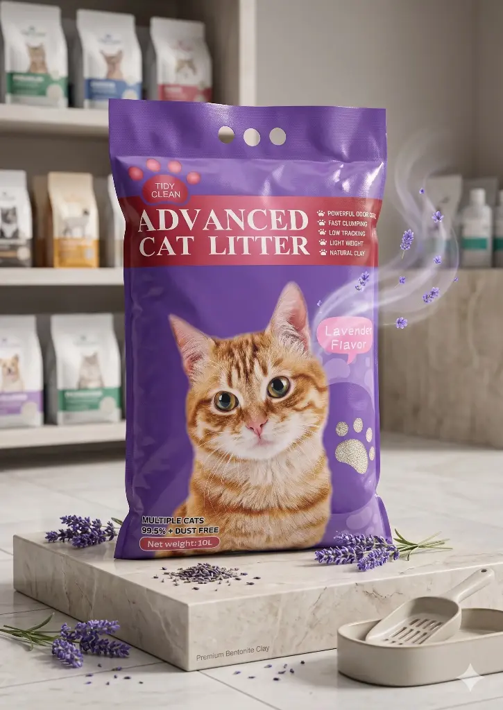 رمل لفضلات القطط ادفانسد برائحة الافندر 10 لتر