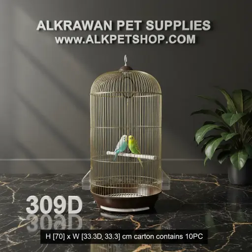 309D | قفص طيور ذهبي 