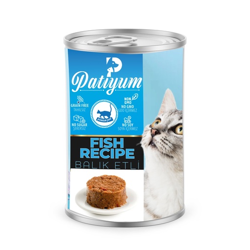 [Patiyum|400gm] باتي يم | طعام باتيه رطب للقطط البالغة بالسمك- 415 جم