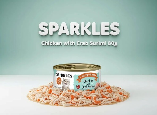 [082082] سباركليز | طعام رطب للقطط  | 80 غم