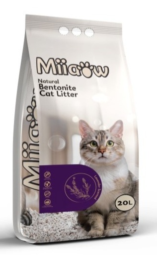 [Mii-20L] مياوو !!! رمل قطط  برائحة الافندر  20 لتر