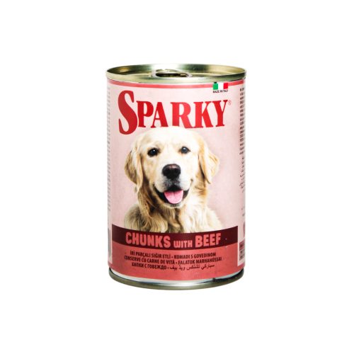[800947000210A] Sparky | Dog Chunks with Beef | 415 gm
