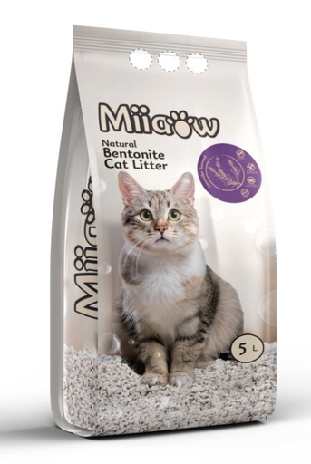 [Mii-5L] مياوو !!! رمل قطط  برائحة الافندر  5 لتر