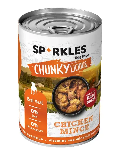[082754] سباركليز | دجاج مفروم معلب للكلاب في المرق | 400غم